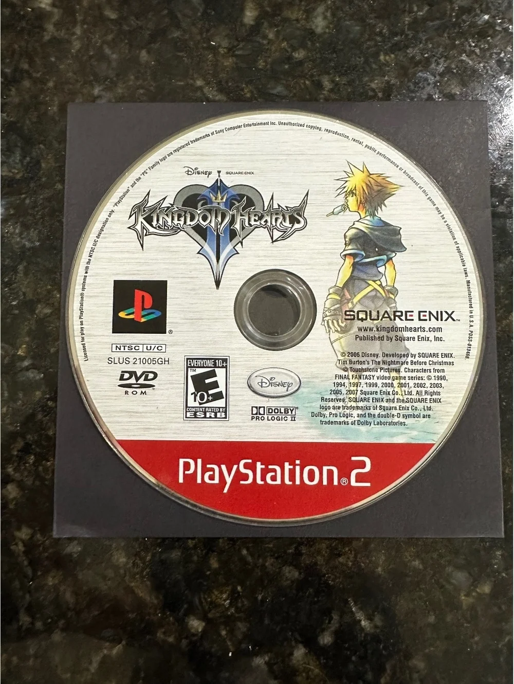 Kingdom Hearts PlayStation 2 Game Disc GH